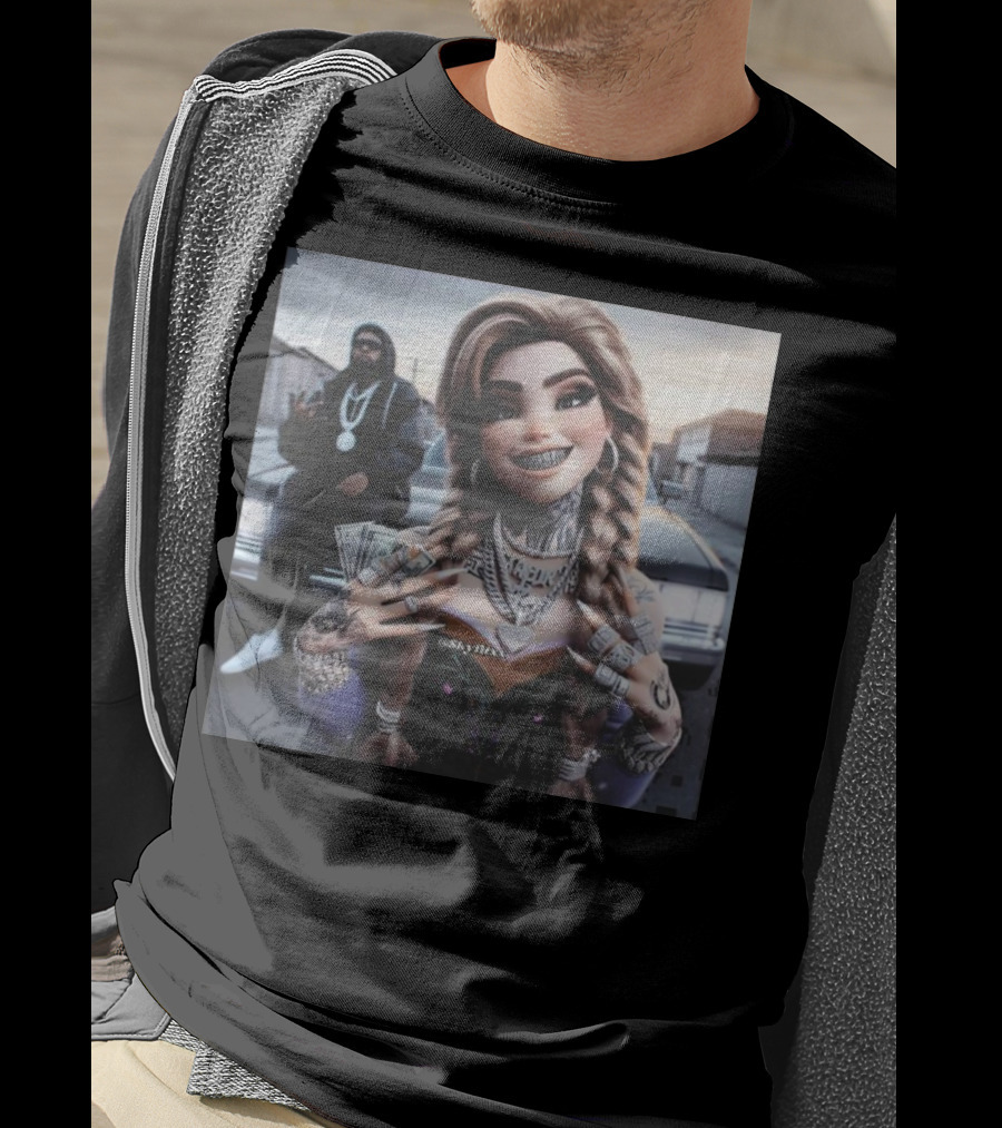 Anna Disney Grill Tattooed Street Style With Braids And Bling T-Shirt