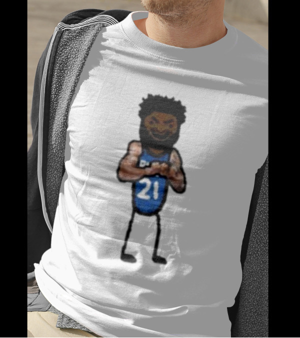 Nbapaint Joel Embeast Mode Cartoon 21 Jersey Basketball Stick Figure T-Shirt