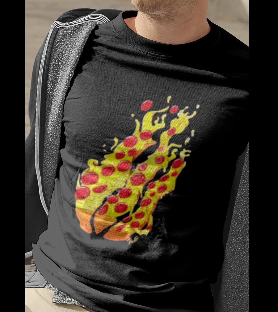 Preston Stylez Fire Pizza Flaming Pepperoni Blaze T-Shirt