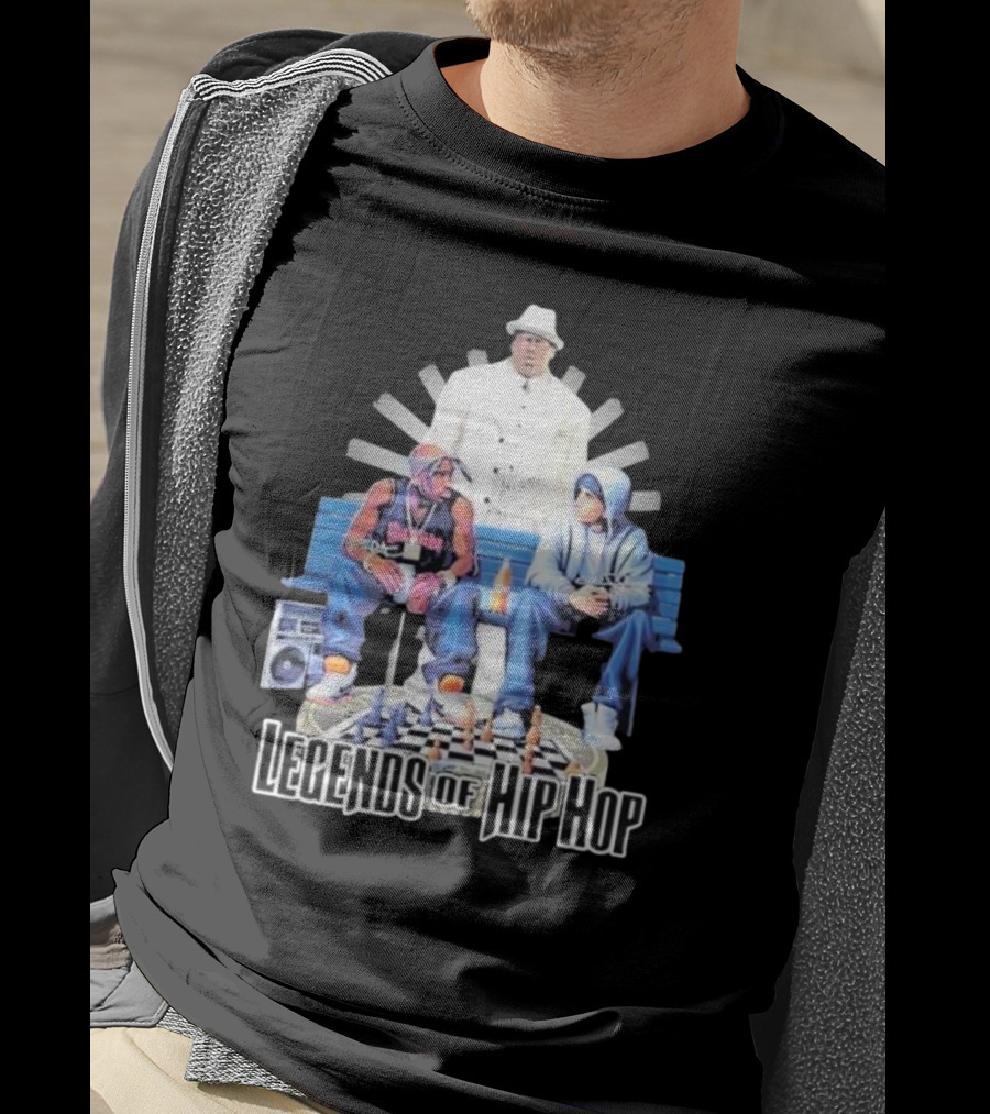 The Eminem Show Legends Of Hip Hop Bench Chess Game Boombox Trio T-Shirt