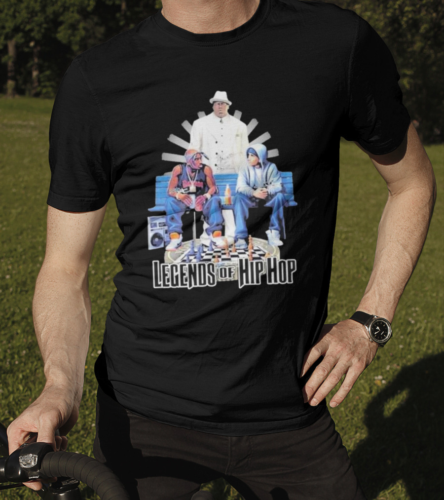 The Eminem Show Legends Of Hip Hop Bench Chess Game Boombox Trio T-Shirt