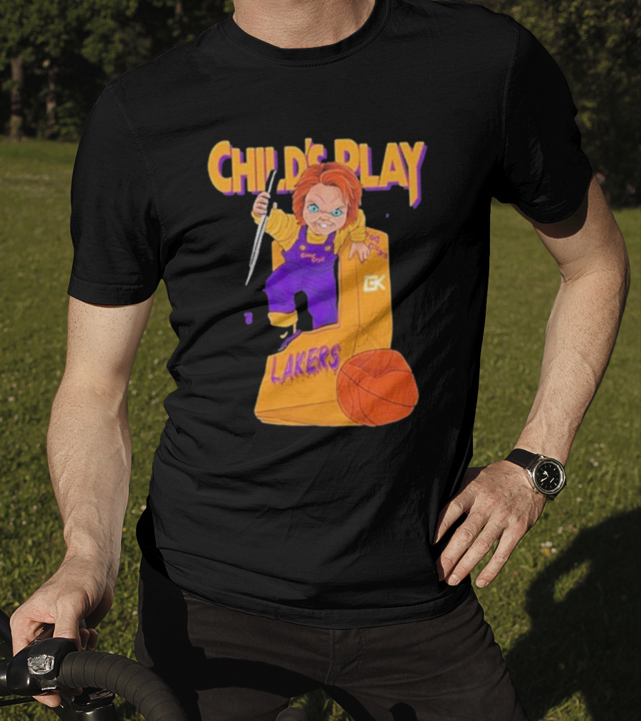 Child's Play Los Angeles Lakers Chucky Basketball Box T-Shirt