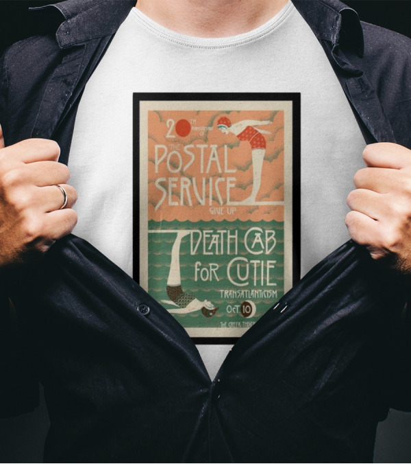 20th Anniversary Postal Service Give Up Death Cab For Cutie Transatlanticism Oct 10 The Greek Theatre Berkeley T-Shirt