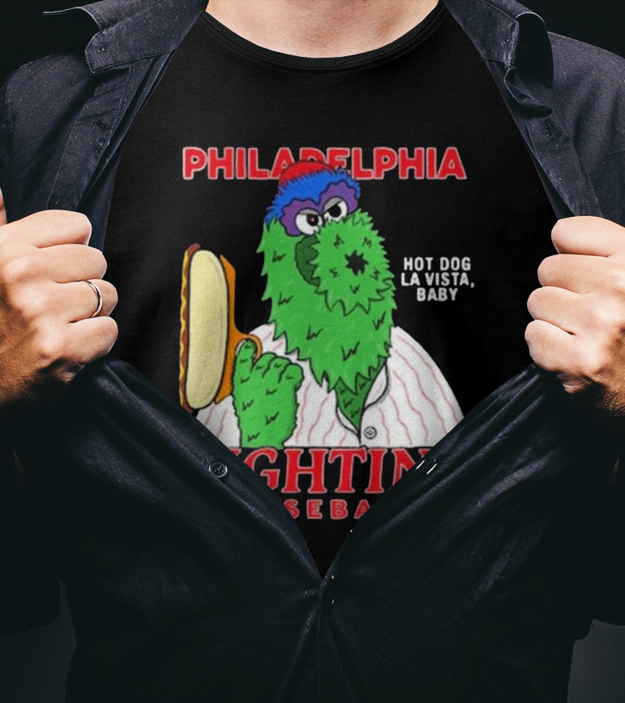 Philadelphia Phillies Phanatic Fightins Baseball Hot Dog La Vista Baby T-Shirt