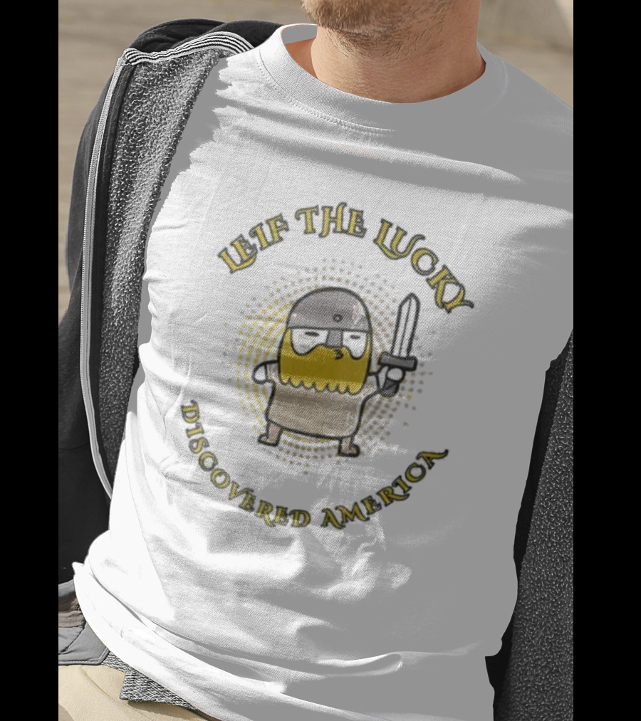 Leif The Lucky Discovered America Chibi Cute Viking T-Shirt