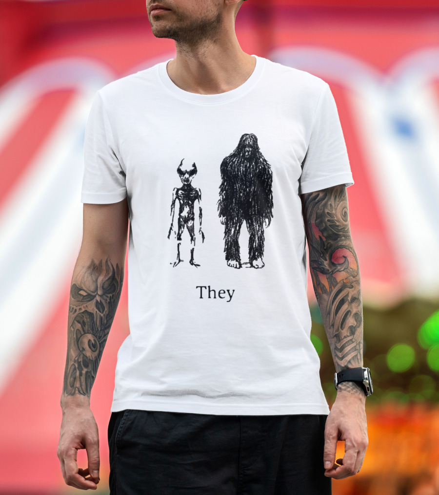 Cryptids They Sage Green T-Shirt