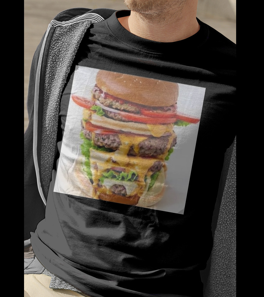 Heisenburger Cringey Quadruple Cheeseburger Stack T-Shirt