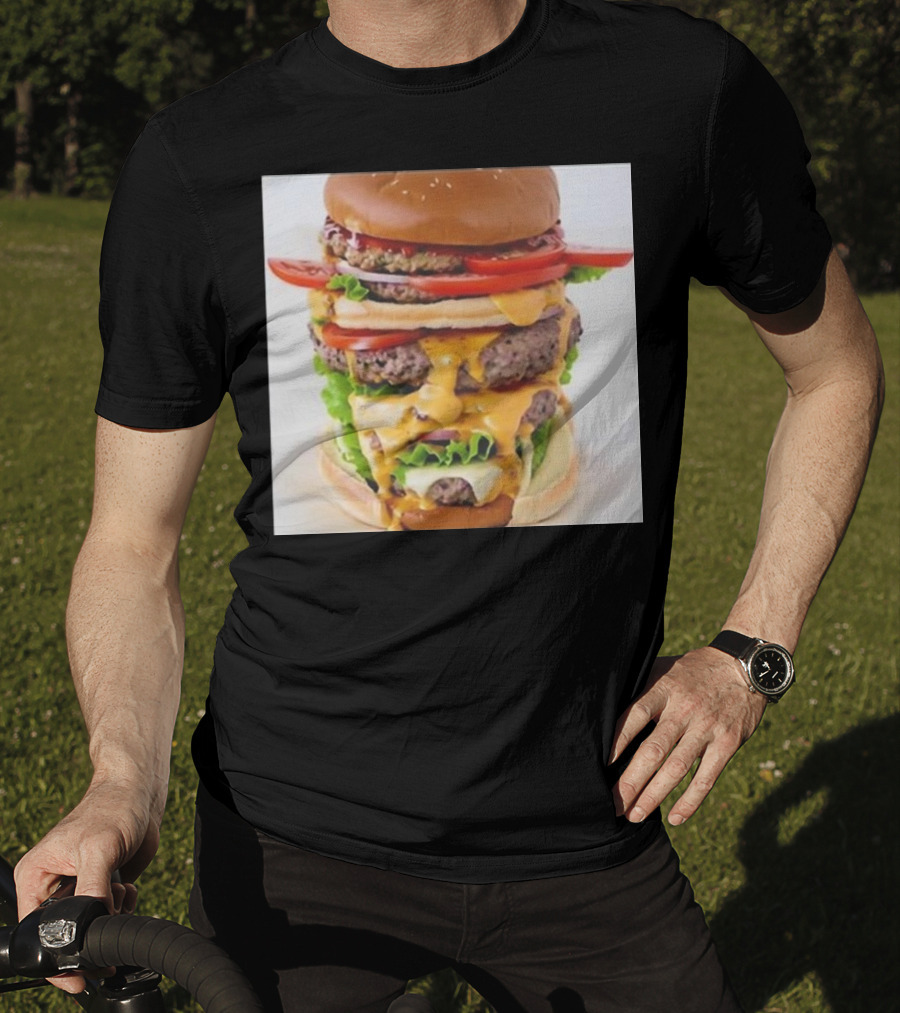Heisenburger Cringey Quadruple Cheeseburger Stack T-Shirt