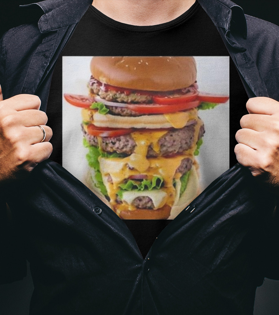 Heisenburger Cringey Quadruple Cheeseburger Stack T-Shirt