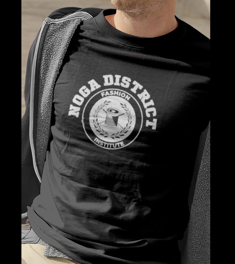 Noga District Fashion Institute Thread Spool Emblem T-Shirt