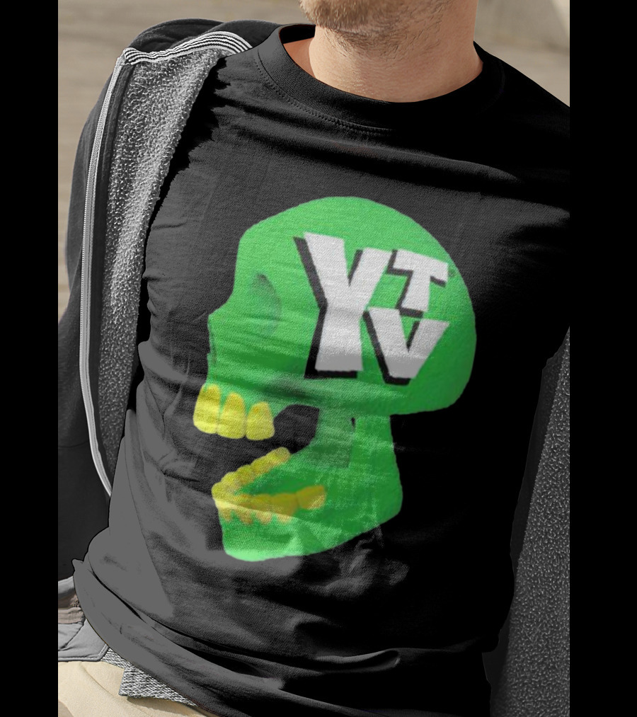 Ytv Green Skull Dark Night T-Shirt