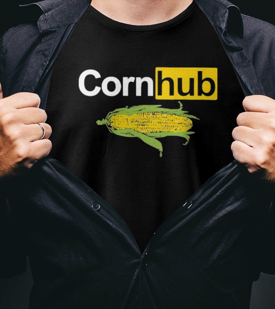 Corn Hub Parody With Corn Cob T-Shirt