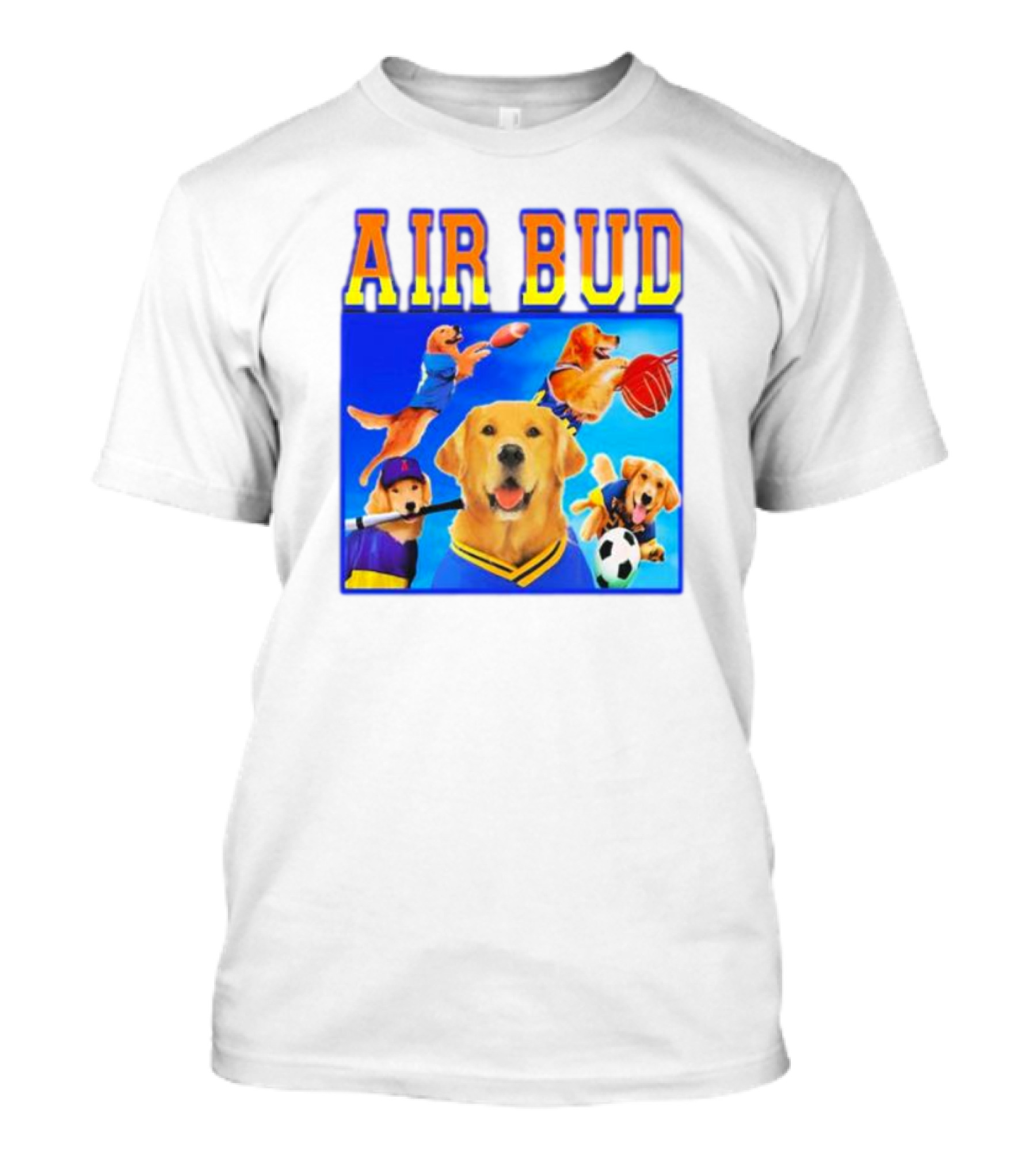 Air Bud Basketball Soccer Baseball Football Dog Iconic Movie Sports T-Shirt