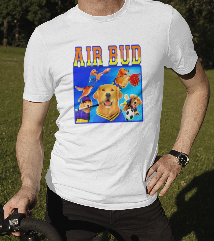 Air Bud Basketball Soccer Baseball Football Dog Iconic Movie Sports T-Shirt