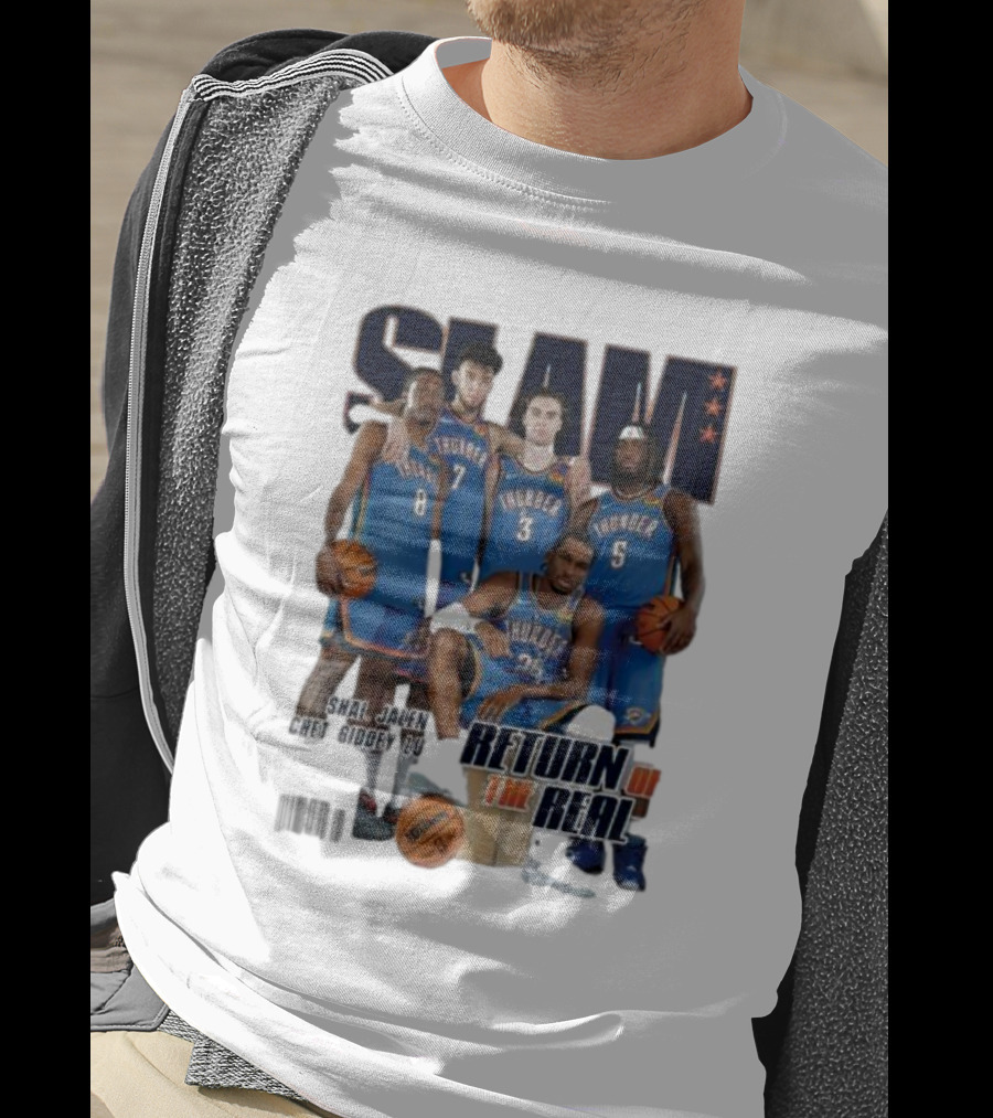Slam Thunder Legends Return Of The Real Okc Thunder Slam 247 T-Shirt