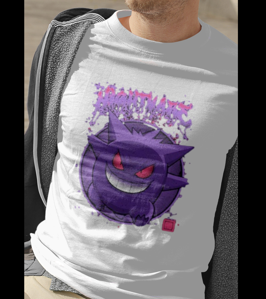 Gengar Nightmare Pokemon Purple Mischief T-Shirt