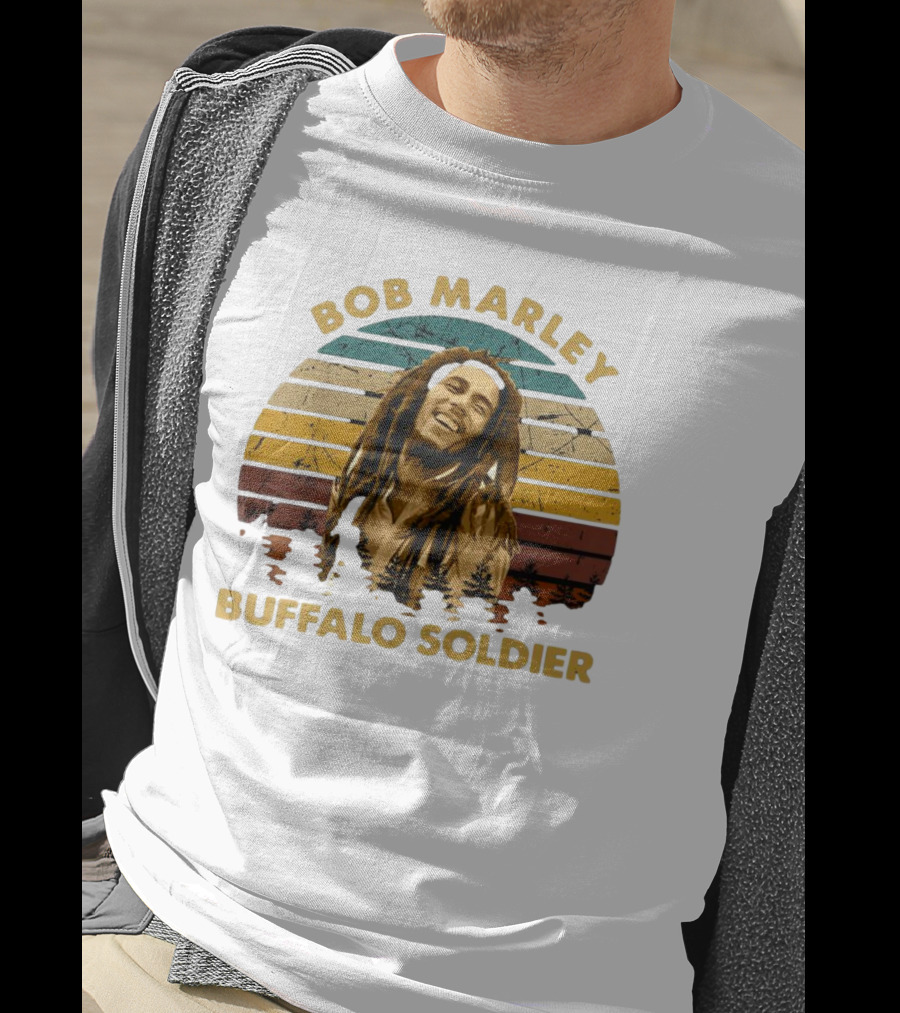 Bob Marley Buffalo Soldier Vintage Retro Sunset T-Shirt