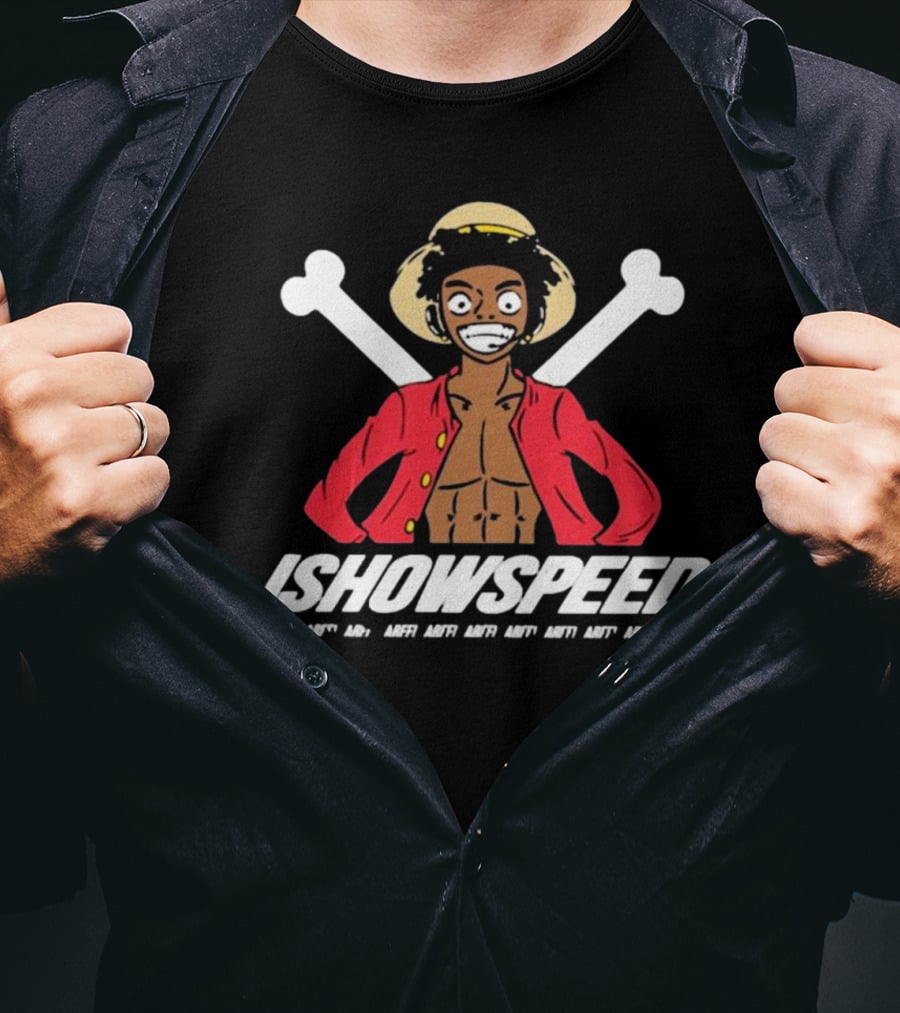 ISHOWSPEED Arff Arff Arff Arff Arff Arff Arff Luffy T-Shirt