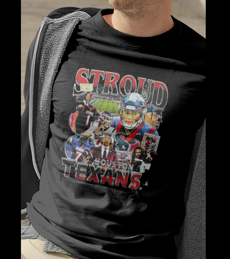 CJ Stroud Houston Texans Vintage Style Bootleg T-Shirt