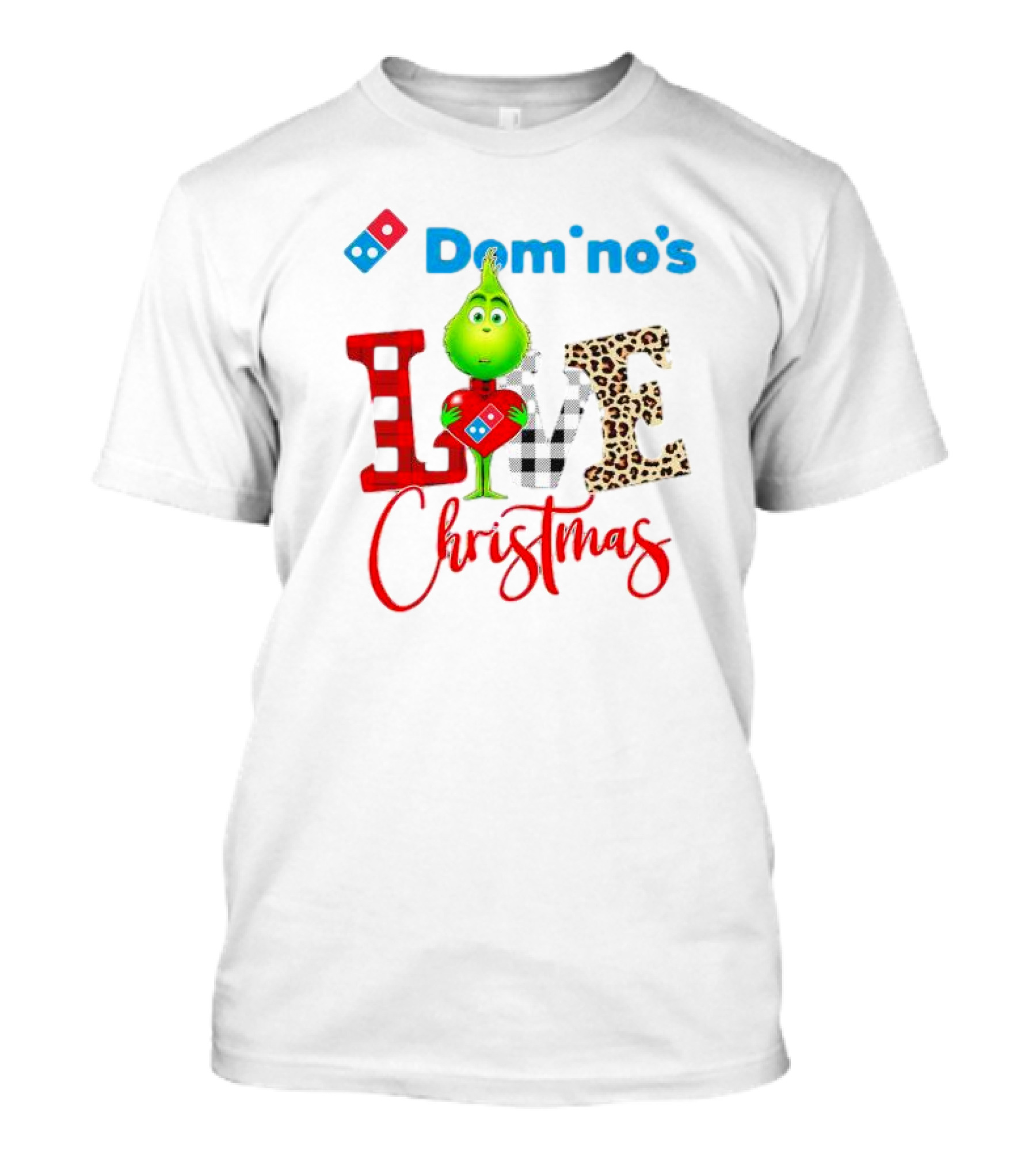 Domino's Grinch Love Christmas T-Shirt