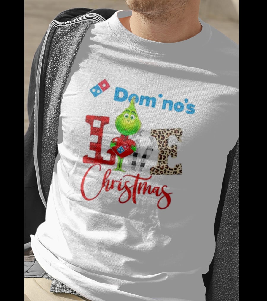 Domino's Grinch Love Christmas T-Shirt