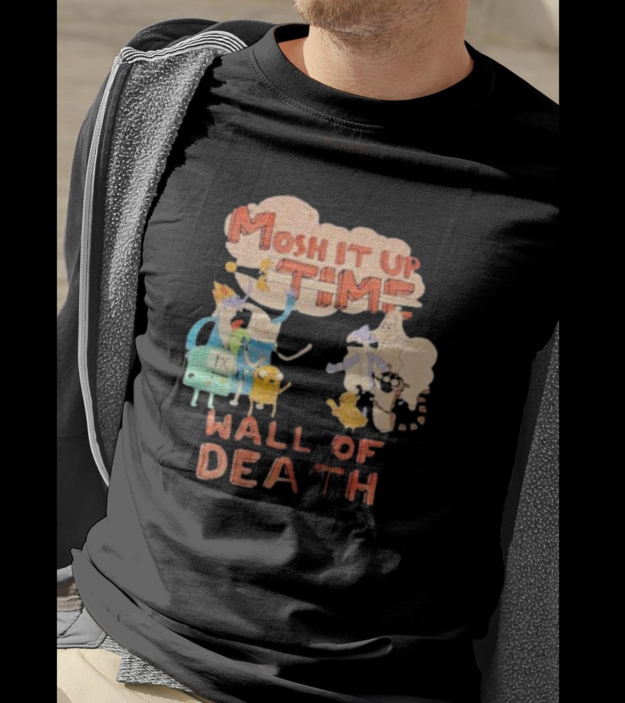 Adventure Mosh It Up Time Wall Of Death Cartoon Characters T-Shirt