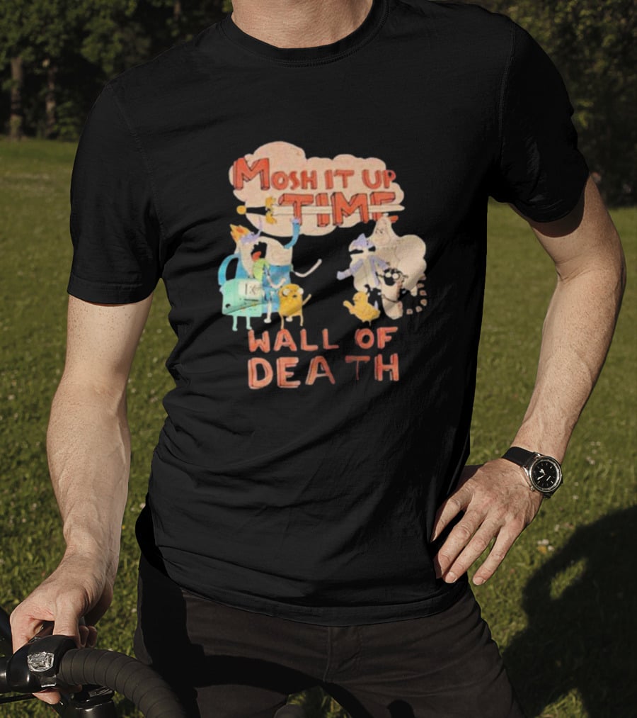 Adventure Mosh It Up Time Wall Of Death Cartoon Characters T-Shirt