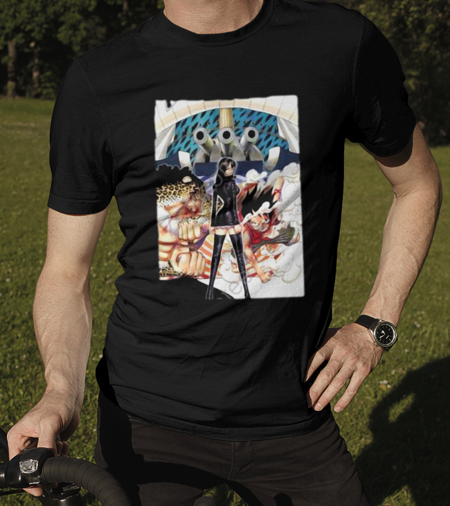 Geo Aw Enies Lobby Arc Animes Luffy Robin Lucci Cannon T-Shirt