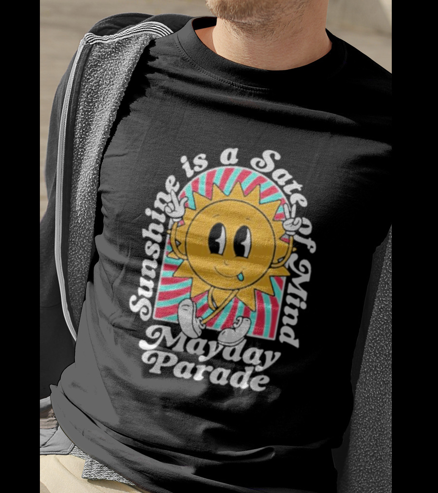 Sunshine Is A State Of Mind Mayday Parade Vintage Cartoon Sun T-Shirt