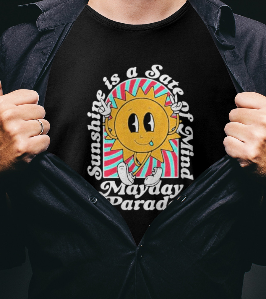 Sunshine Is A State Of Mind Mayday Parade Vintage Cartoon Sun T-Shirt