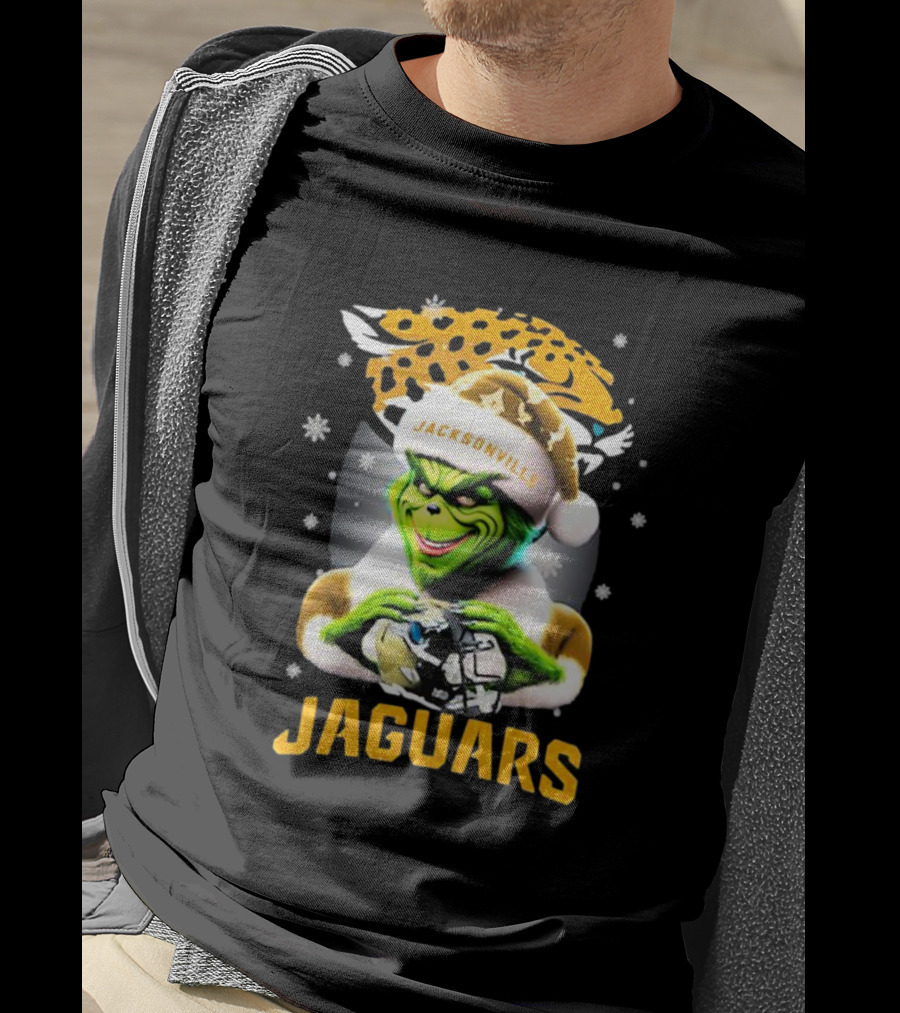 Santa Grinch Jacksonville Jaguars Merry Christmas T-Shirt