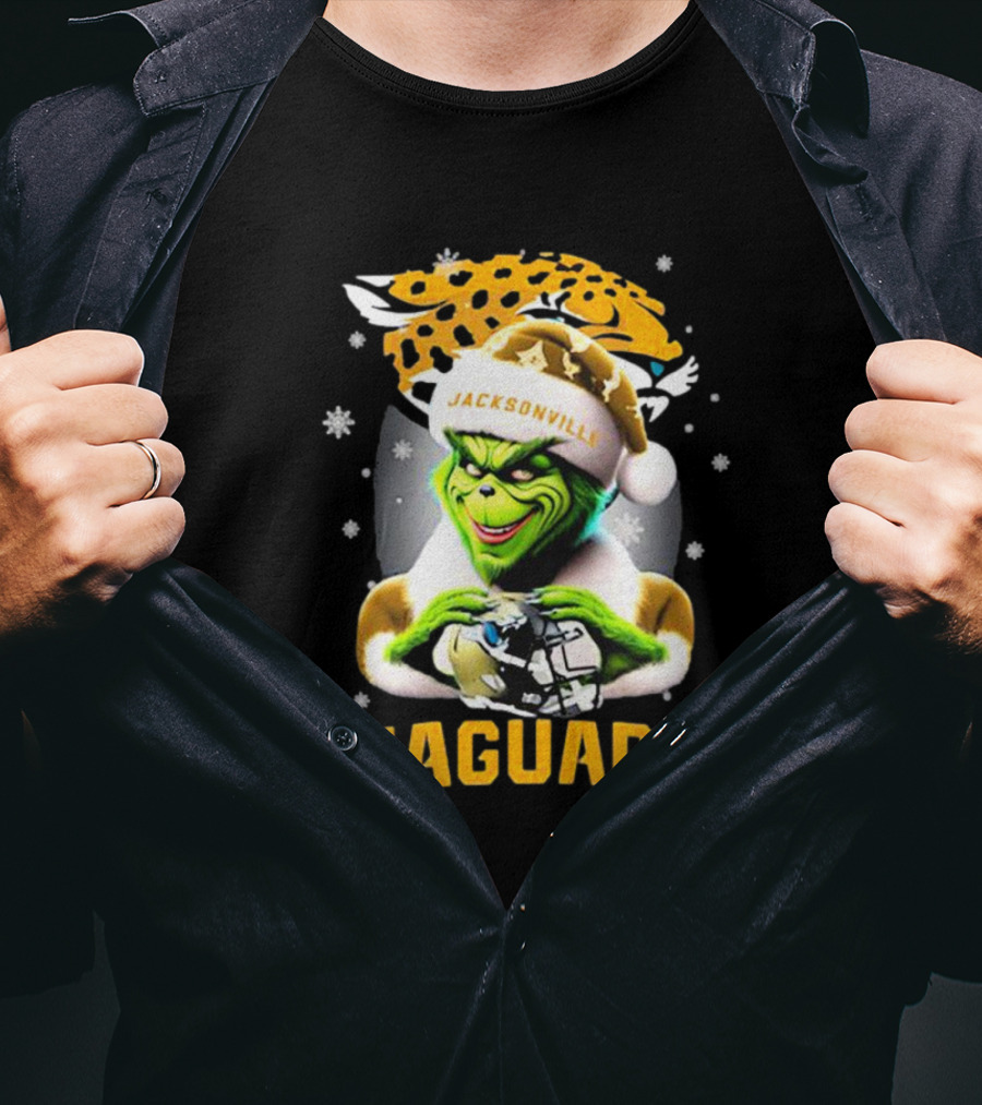 Santa Grinch Jacksonville Jaguars Merry Christmas T-Shirt