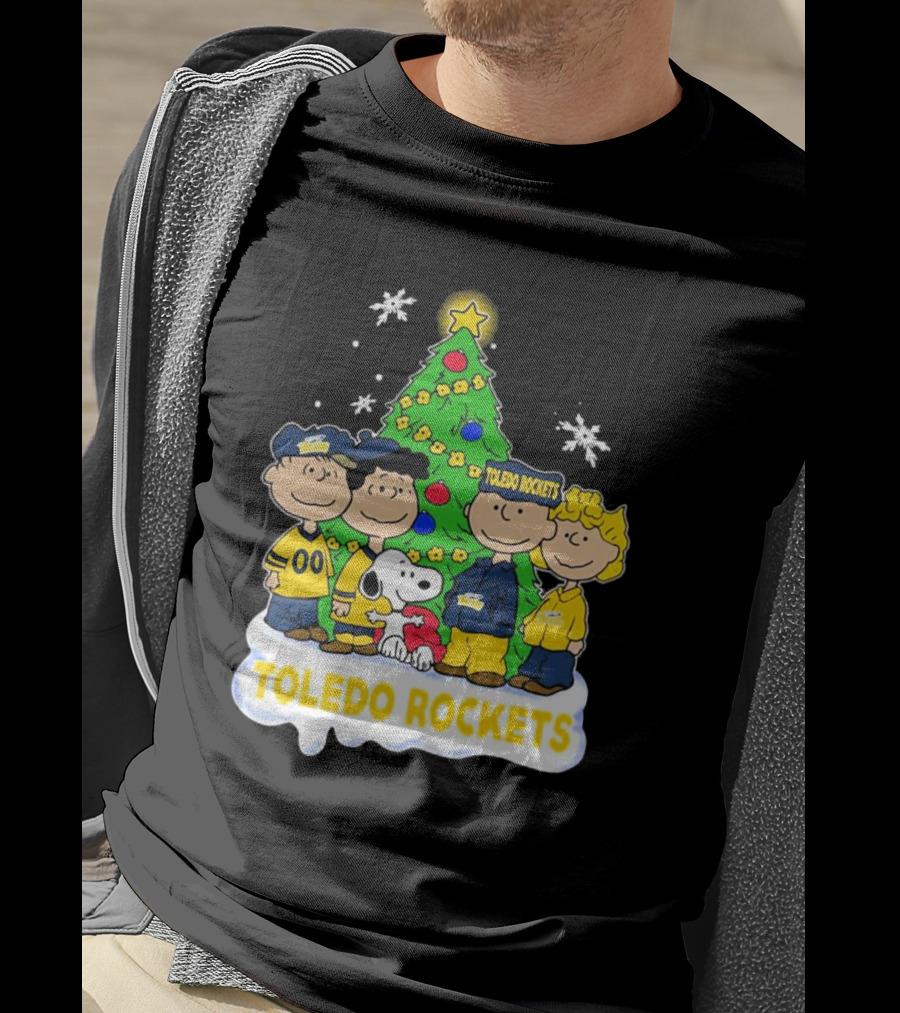 Peanuts Characters Toledo Rockets Christmas Tree T-Shirt