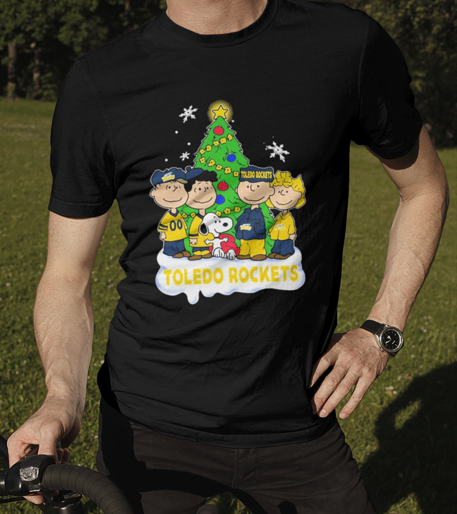 Peanuts Characters Toledo Rockets Christmas Tree T-Shirt