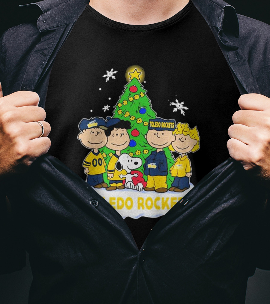 Peanuts Characters Toledo Rockets Christmas Tree T-Shirt