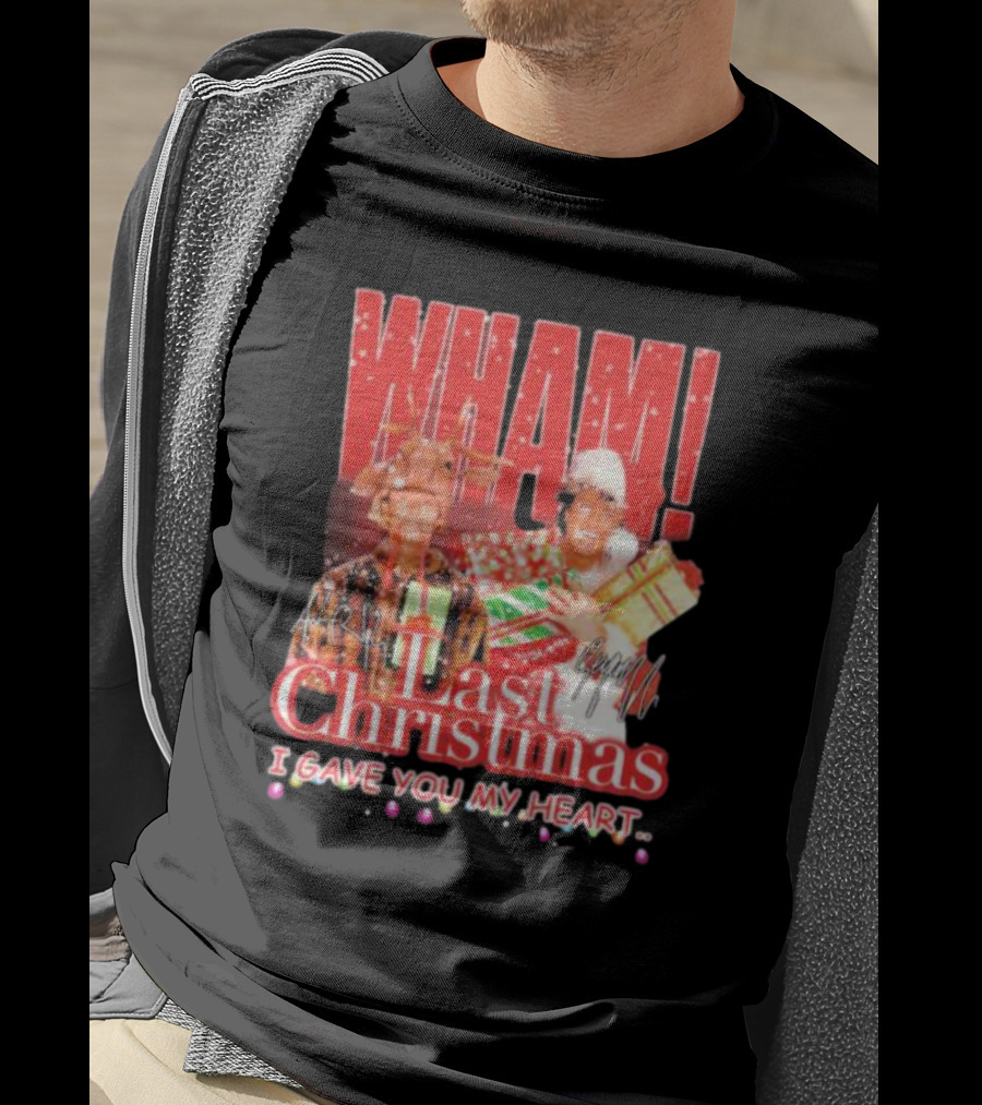 WHAM Last Christmas I Gave You My Heart Signature Holiday Image T-Shirt