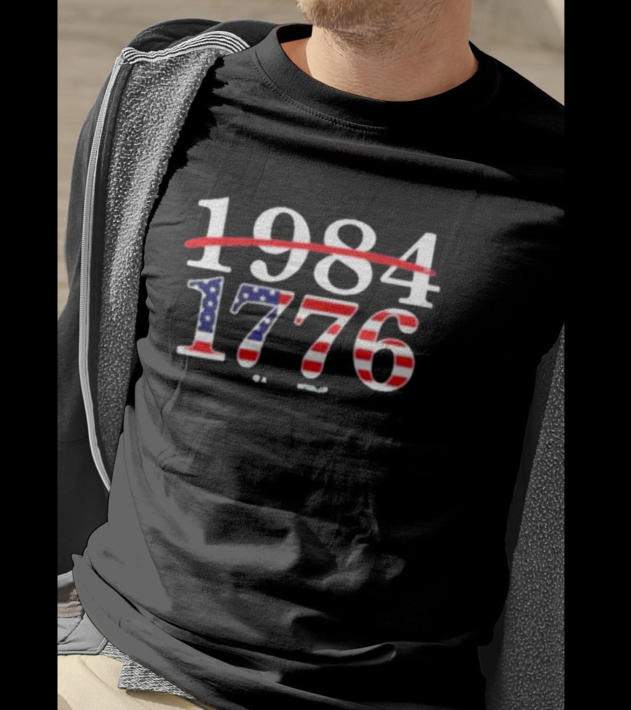 America 1984 1776 Patriotic Theme T-Shirt