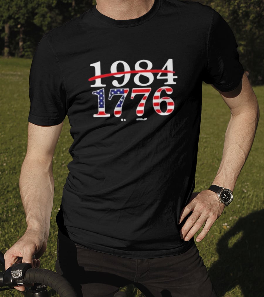 America 1984 1776 Patriotic Theme T-Shirt
