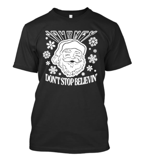 Journey Don't Stop Believin' Christmas Santa Snowflakes T-Shirt