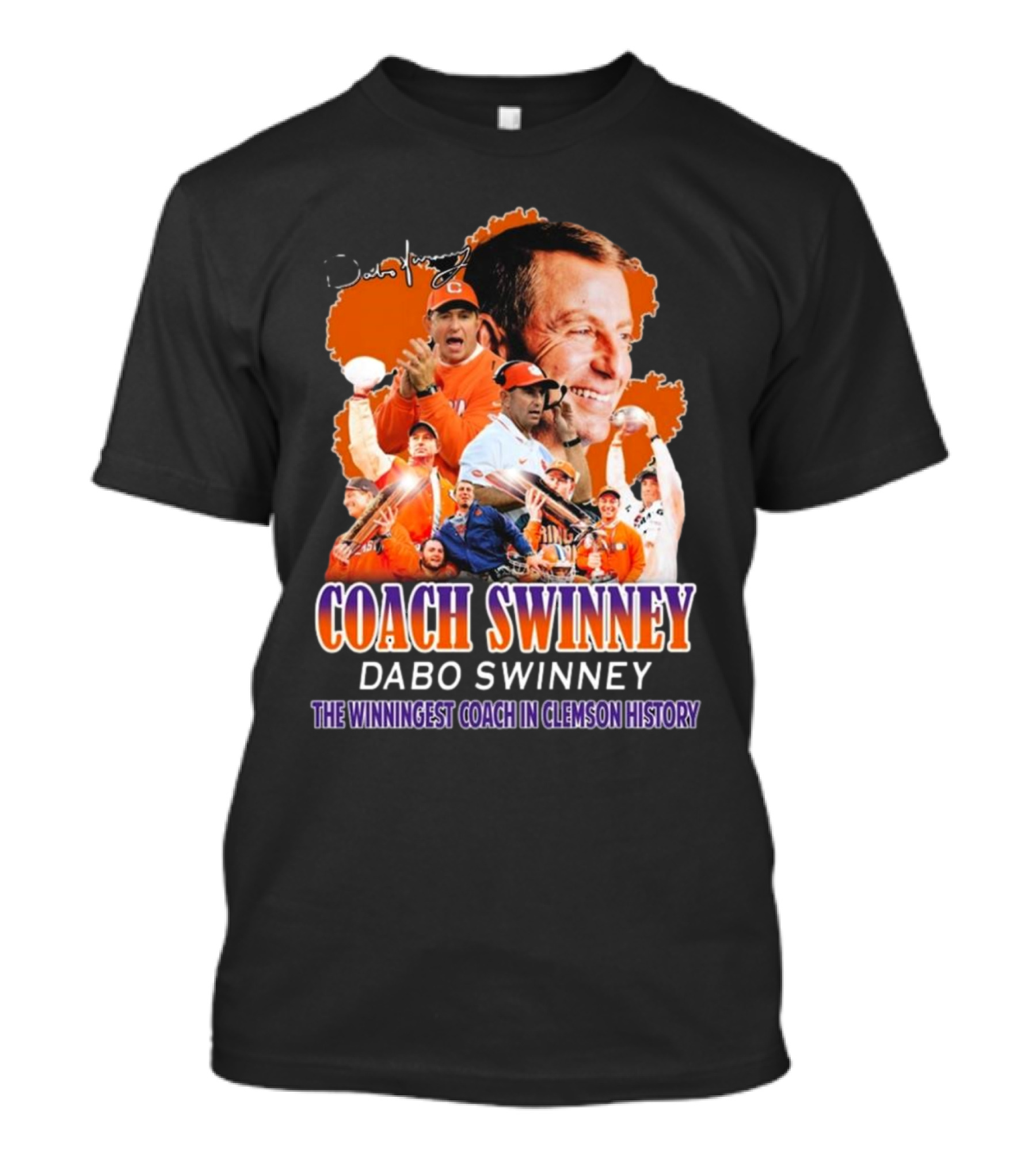 Coach Swinney Dabo Swinney The Winningest Coach In Clemson History Celebrated Icons And Moments T-Shirt