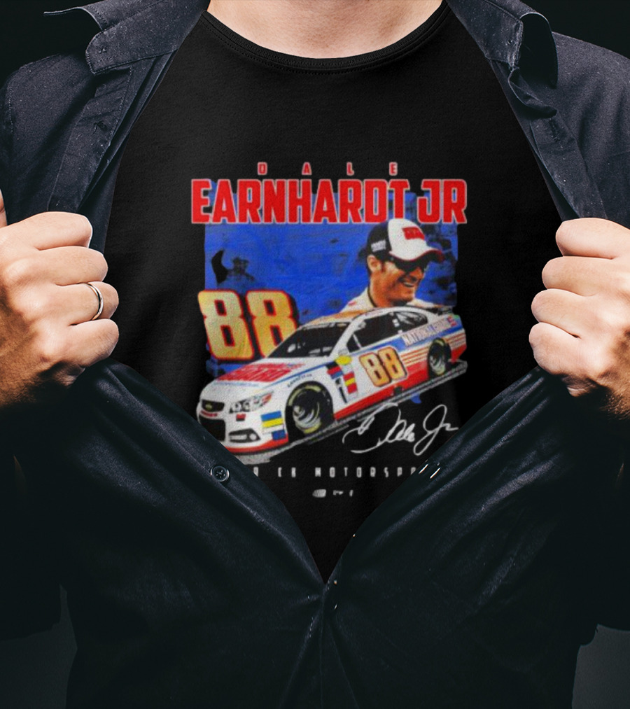 Dale Earnhardt Jr 88 National Guard Hendrick Motorsports Signature Car T-Shirt