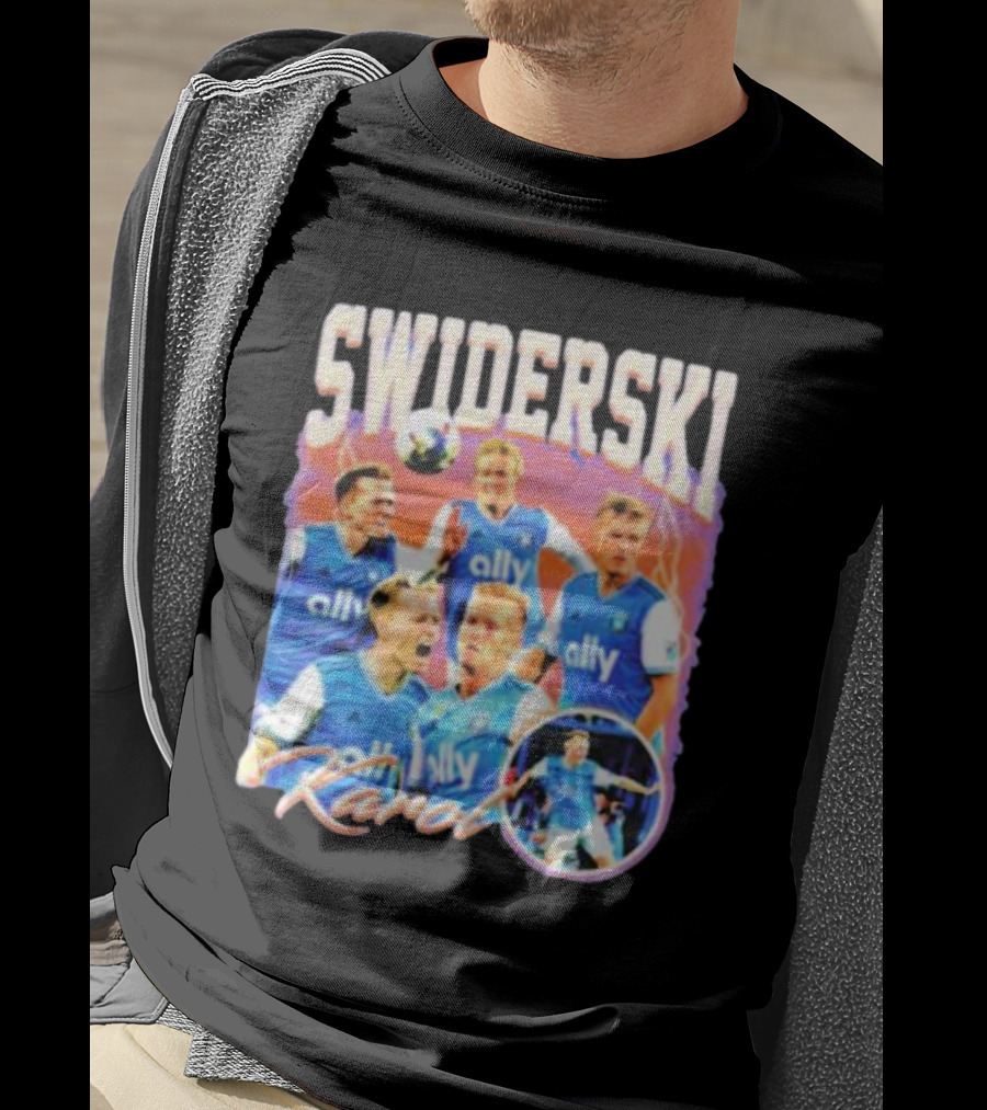 Karol Swiderski Ally Soccer Celebration Montage T-Shirt