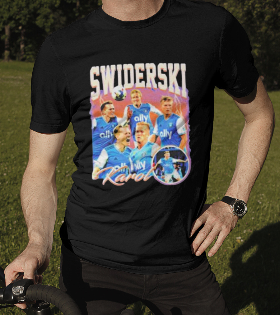 Karol Swiderski Ally Soccer Celebration Montage T-Shirt