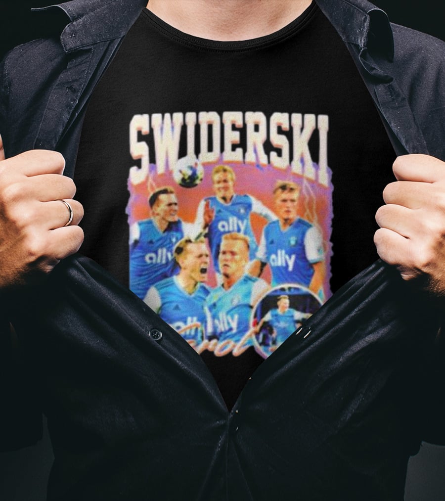 Karol Swiderski Ally Soccer Celebration Montage T-Shirt