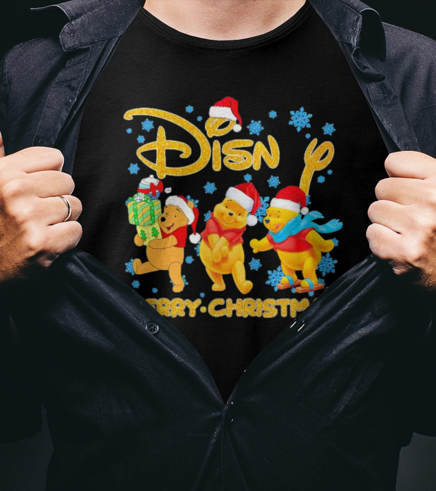 Disney Winnie-the-Pooh Santa Merry Christmas T-Shirt