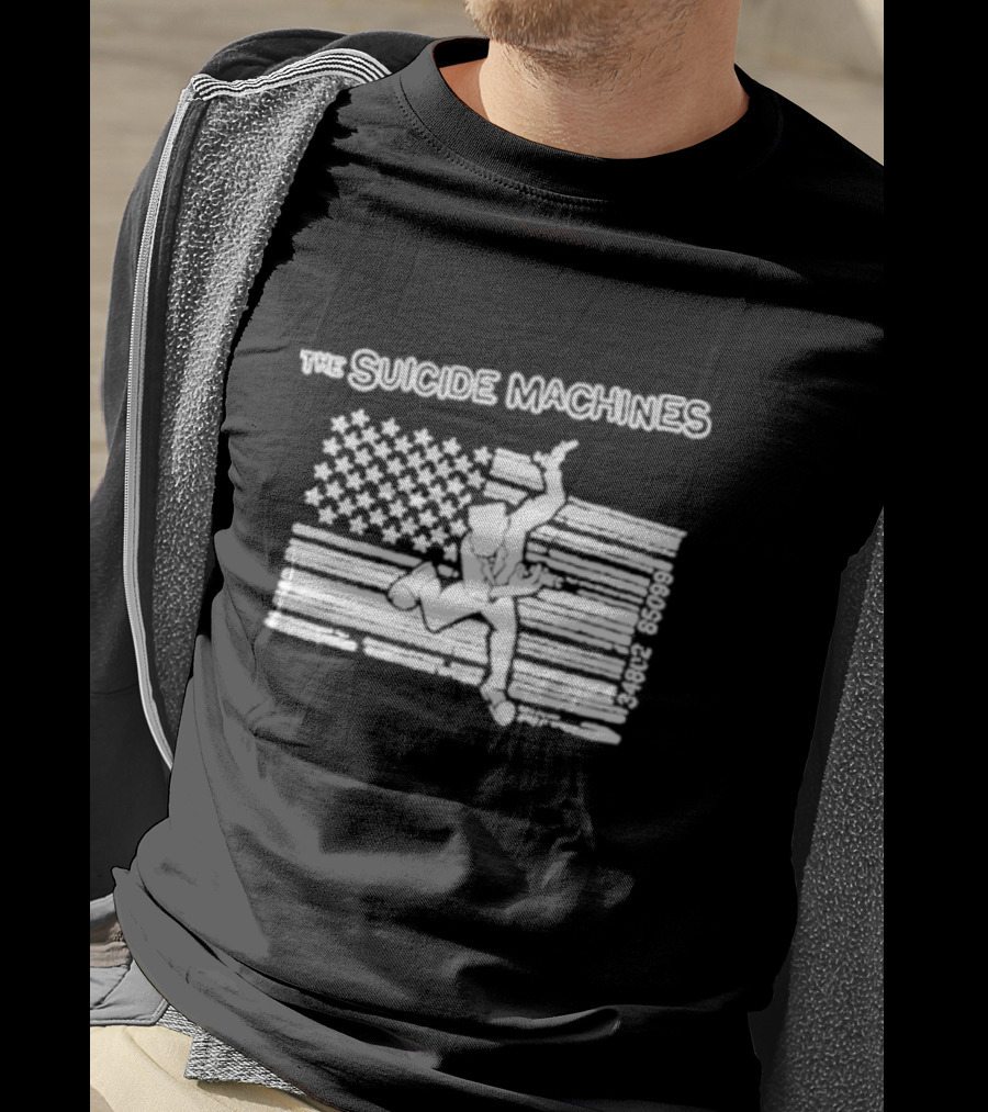 The Suicide Machines Barcode Flag Design Tsmdetroit 43828 60999 T-Shirt