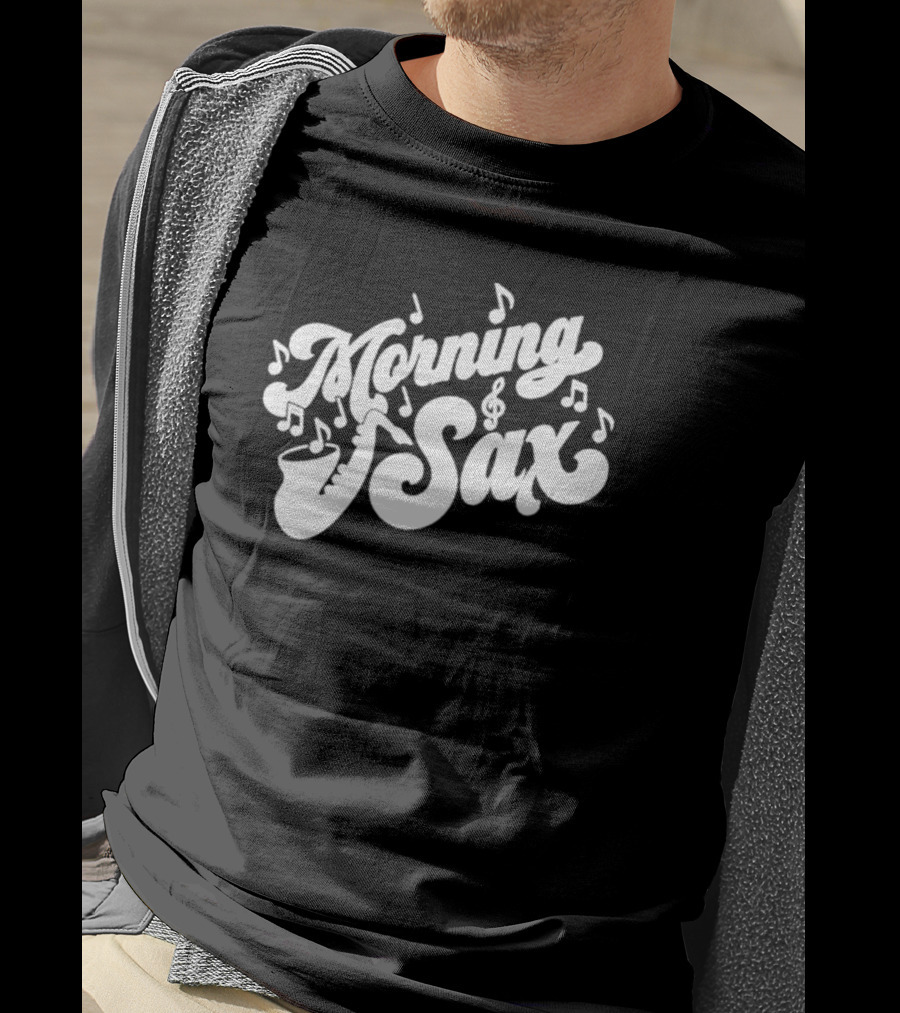 Morning Sax Boxyfresh Musical Notes T-Shirt