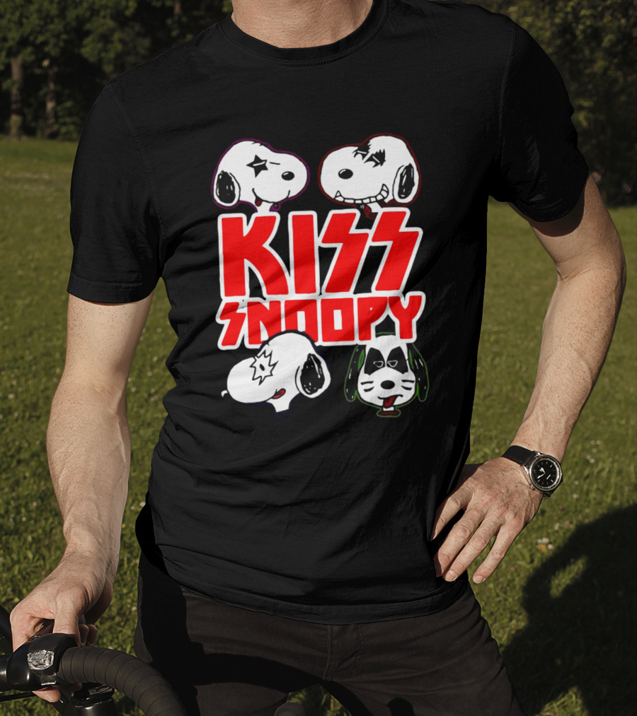 Kiss Snoopy Faces Rock Band T-Shirt