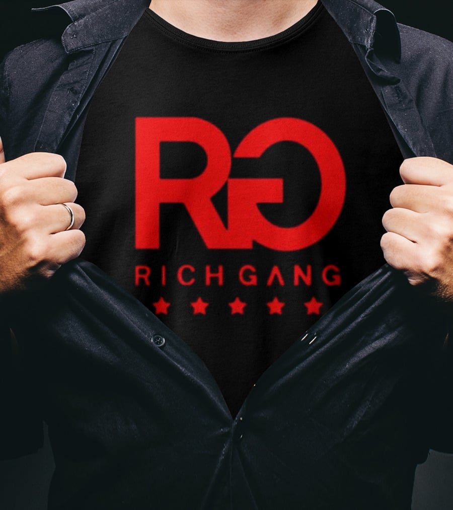 Rich Gang Logo RG Five Stars T-Shirt