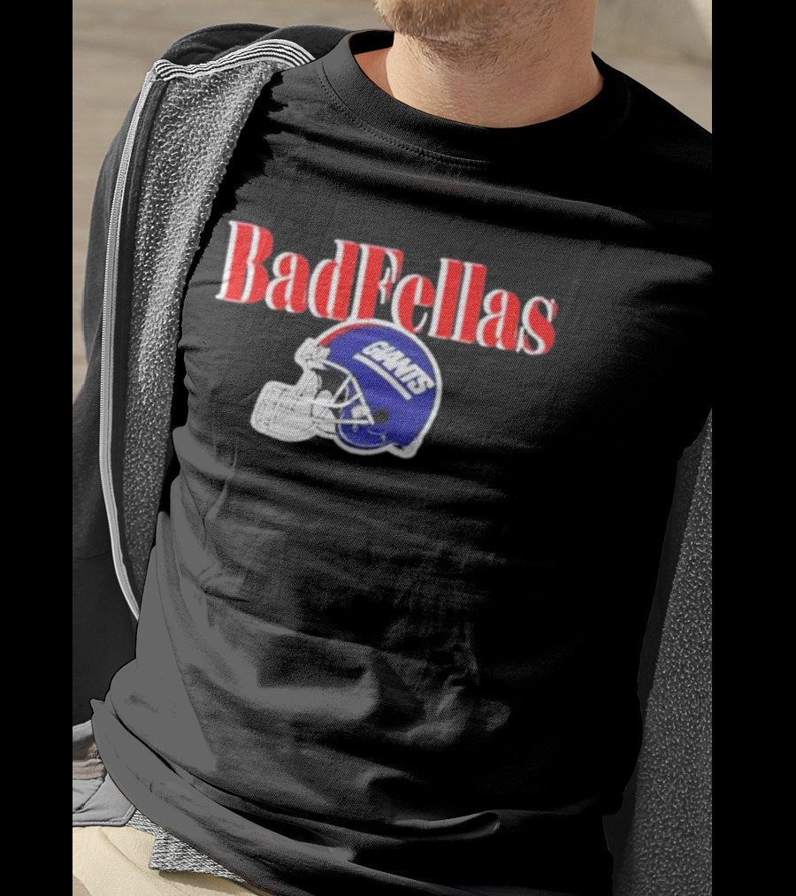 BadFellas Giants Football Helmet T-Shirt